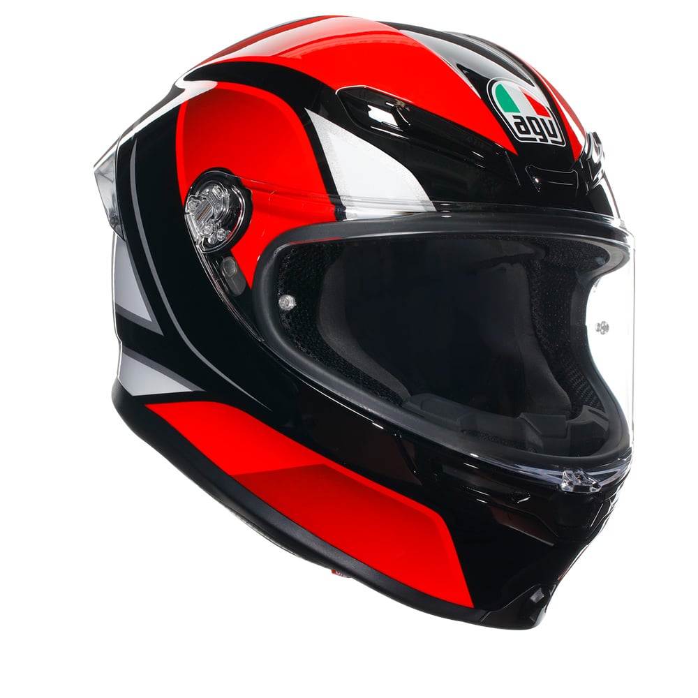 Agv K6 S E2206 Mplk Hyphen Black Red White 008 Full Face Helmet Size M