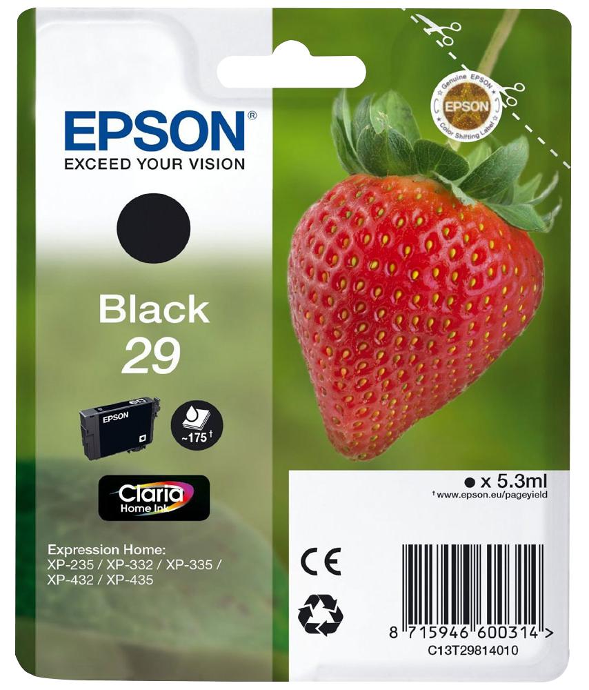 Epson C13T29814010 Ink Cartridge, Original, Black, Epson