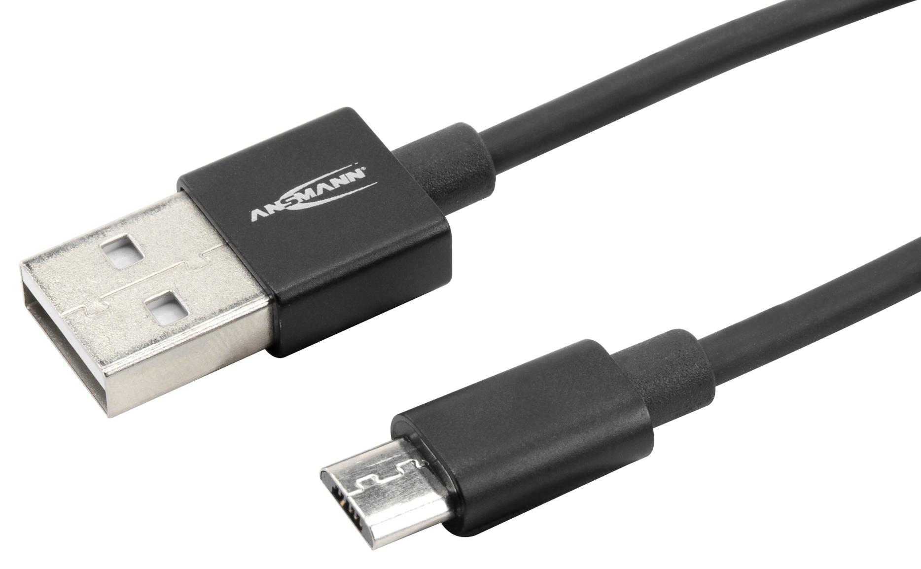 Ansmann 1700-0076 Usb Cable, A Plug-Micro B Plug, 1.2M