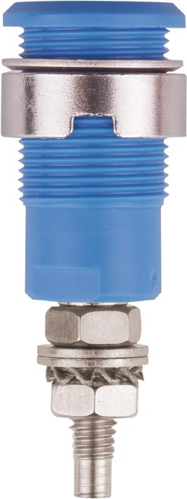Staubli 49.7043-23 4mm Safety Socket Blue, Solder, 32A
