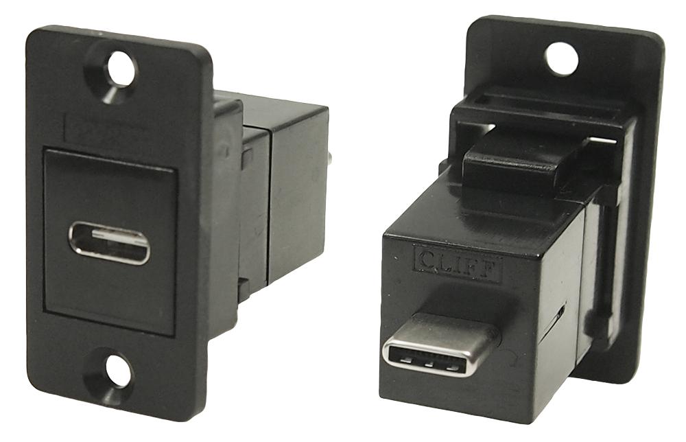 Cliff Electronic Components Cp30611 Usb Adapter, Type C Rcpt-C Plug