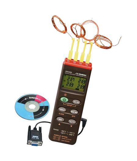 Omega Hh309A Data Logger, Thermocouple, 4-Channel