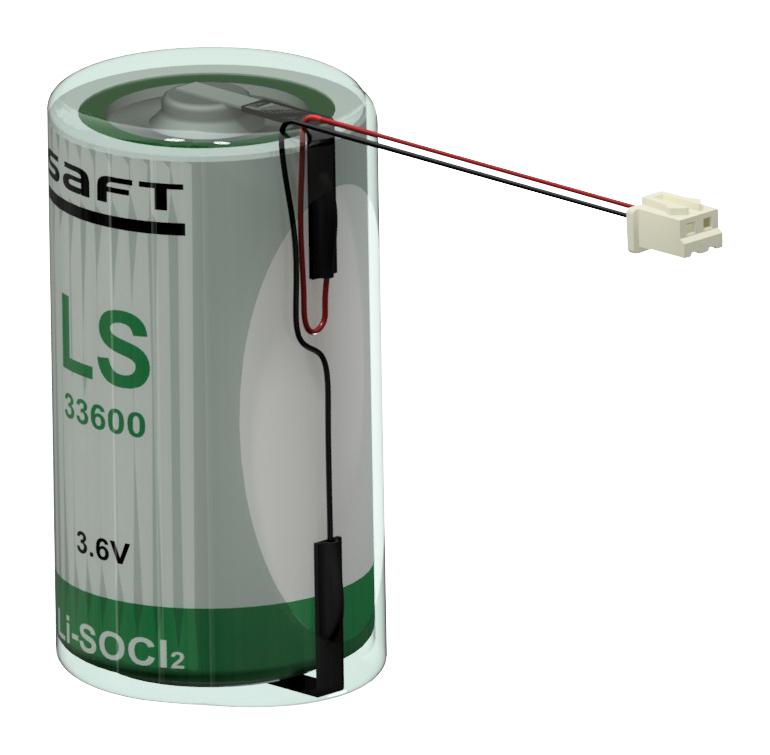 Saft Ls33600 Flc Battery, D, 3.6V, 17Ah