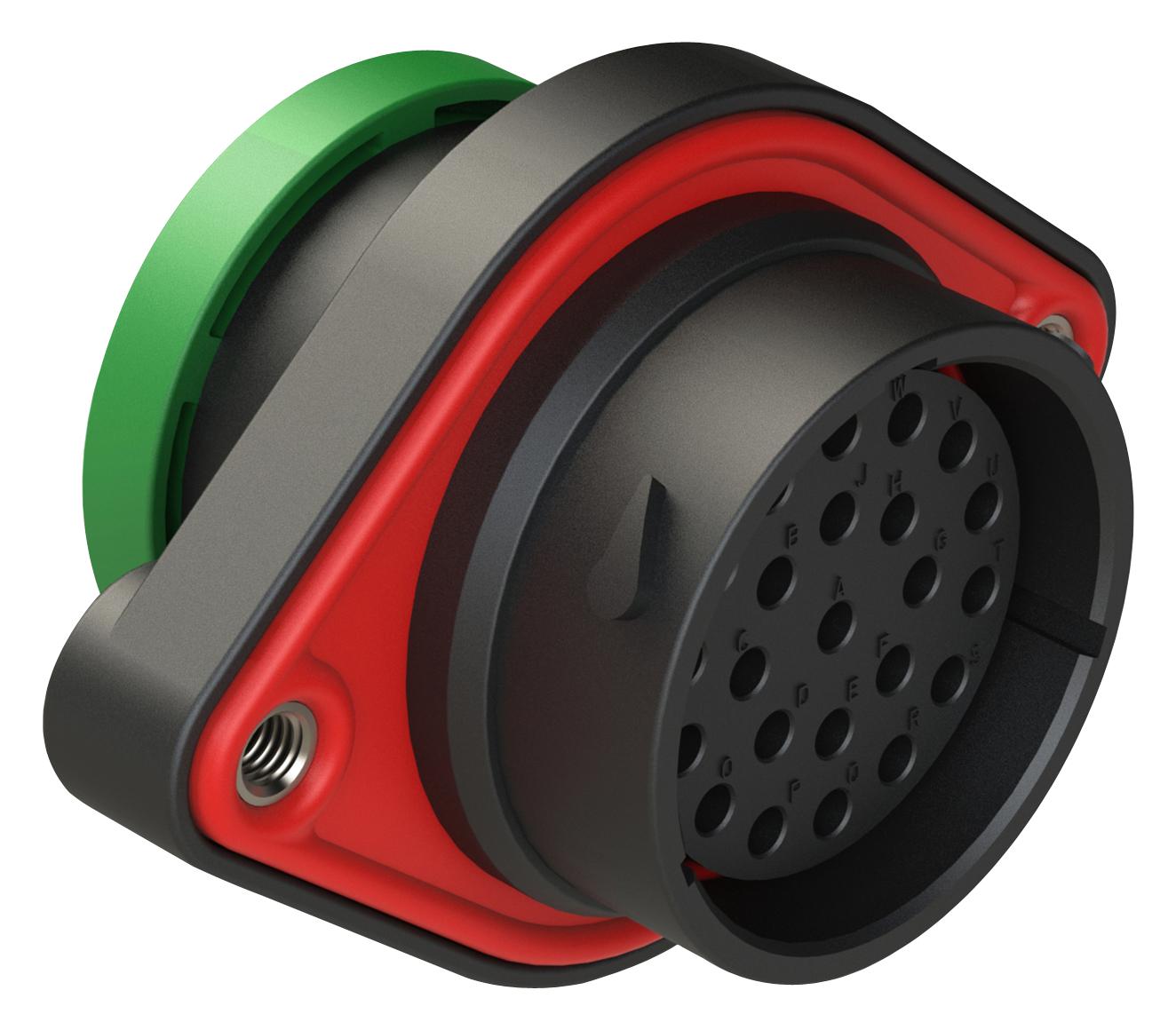 Amphenol Sine/tuchel Ahdp02-24-23Sn-Bra. Circular Connector, Rcpt, 23Pos, Crimp