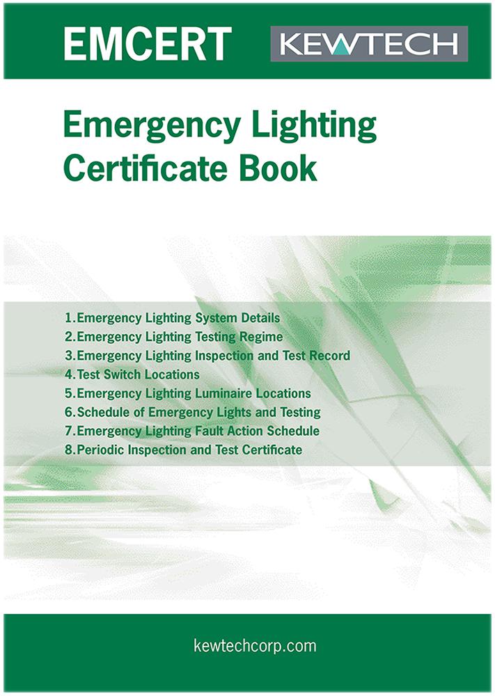 Kewtech Emcert Emergency Lighting Installation Cert