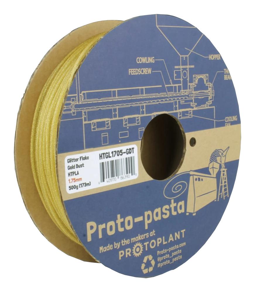 Protopasta Htgl1705-Gdt 3D Filament, 1.75mm, Htpla, Clear, 500G
