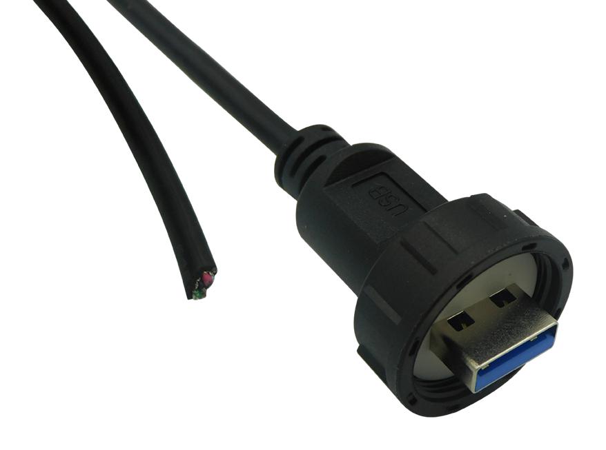Stewart Connector 67U3Ad-006-K Usb Cable, 3.0 A Plug-Free End, 1.83M