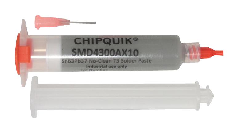 Chip Quik Smd4300Ax10 Paste, Rework, 63/37, 10Cc