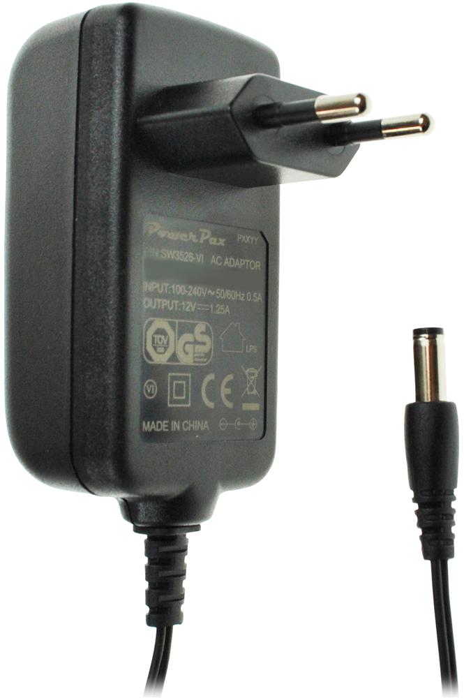 Powerpax Sw4313C Ac-Dc Power Supply, 15V 500Ma, Eu 2.1mm