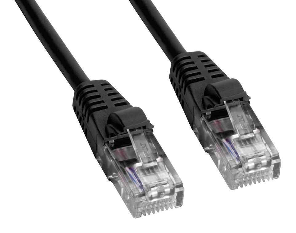 Amphenol Cables on Demand Mp-5Xrj45Unnk-007 Enet Cable, Cat5E, Rj45 Plug-Plug, 7Ft