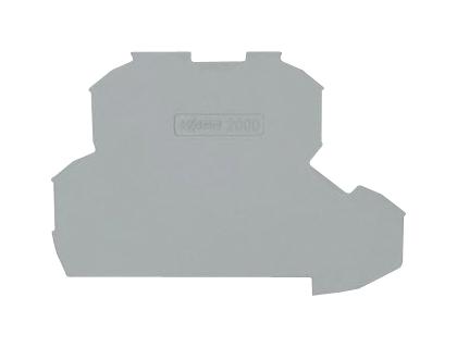WAGO 2000-2291 End And Intermediate Plate, Grey, Pa66