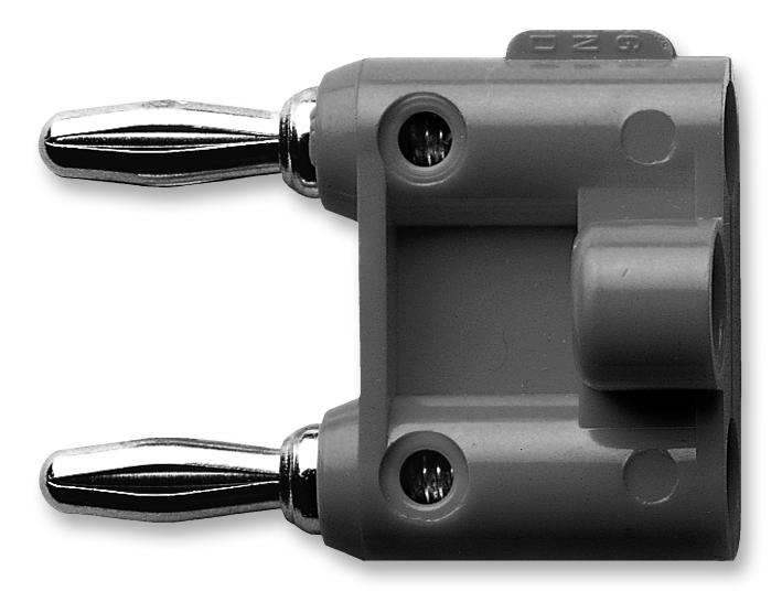 Pomona 1330-0 Adaptor, 2 4mm Plug-Cable, Black