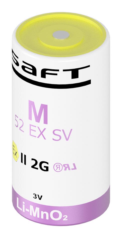 Saft M52Exsv Batt, Lithium Manganese Dioxide, 5.6Ah