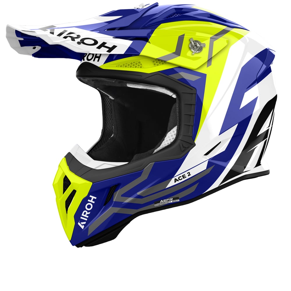 Airoh Aviator Ace 2 Ground Yellow Gloss Offroad Helmet Size S