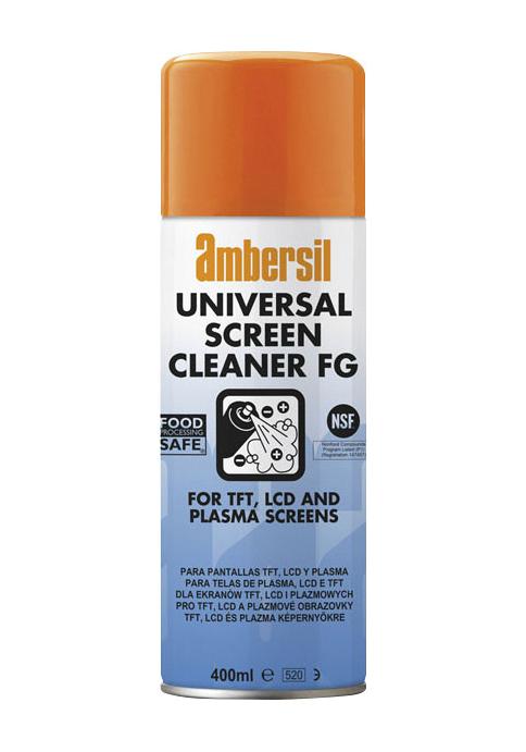 Ambersil Universal Screen Cleaner Fg, 400Ml Cleaner, Screen, Aerosol, 400Ml