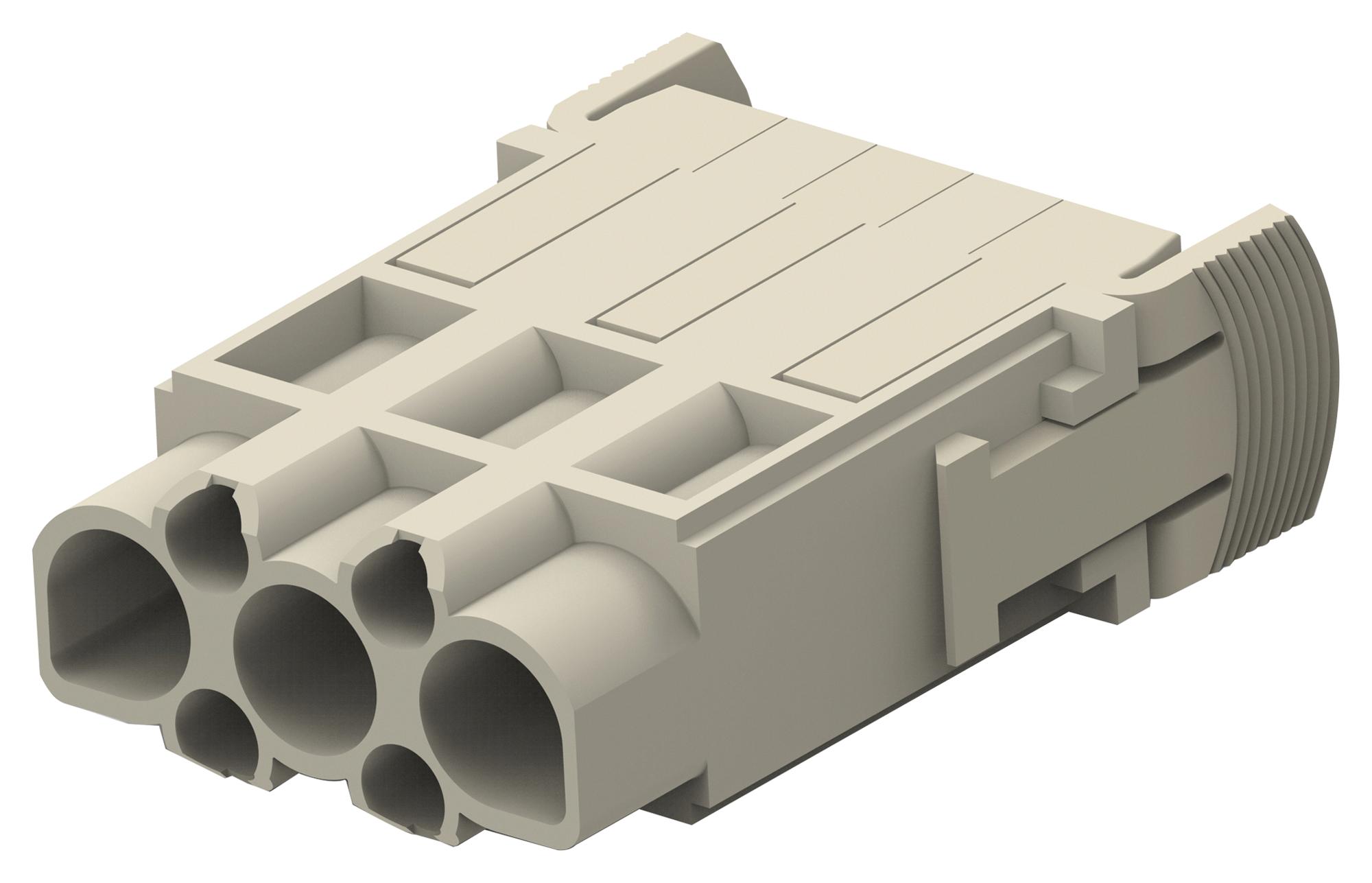 Amp Connectors / Te Connectivity T2111342101-000 Heavy Duty Module, Plug, 7Pos, 40A