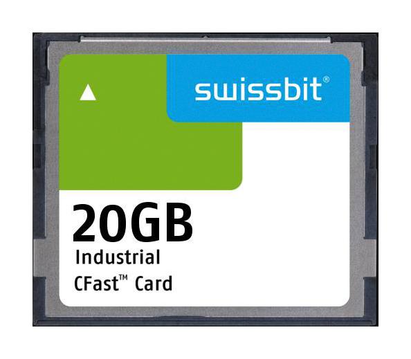 Swissbit Sfca020Gh1Ao1To-I-6B-21P-Std Industrial Cfast Flash Memory Card, 20Gb