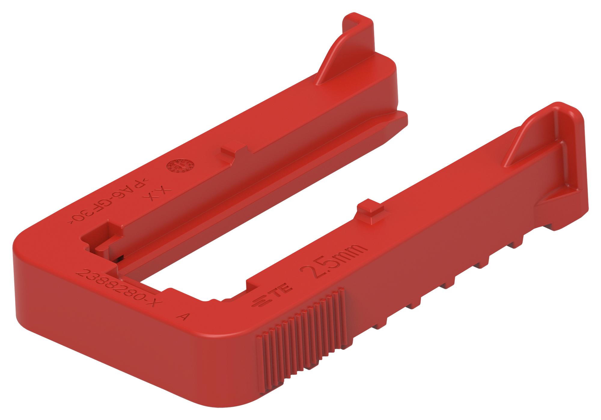 Amp Connectors / Te Connectivity 2388280-5. Slide, Pa6 Gf30, Red