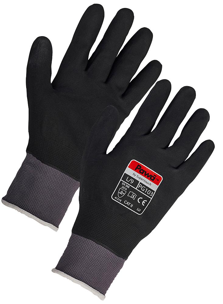 Pawa Pg10313 NItrile Dipped Full Hand Glove - L (9)