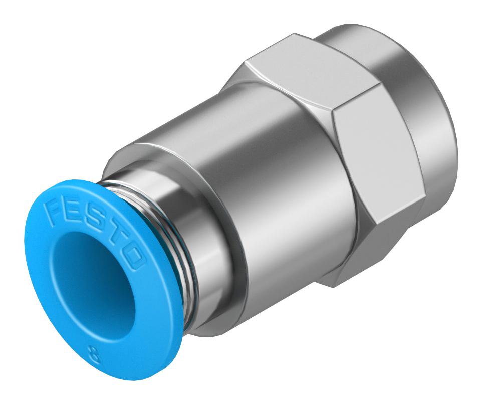 Festo Qsf-1/8-8-B Push-In Fitting, 8mm, G1/8, 13.7mm