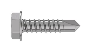 TR Fastenings 5.5 X 22 Wxstdx Z100 Din7504 Hex Washer Head Screw, Steel, 5.5X22mm