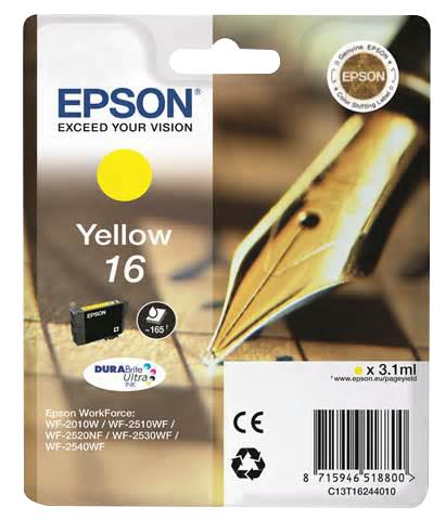 Epson C13T16244010 Ink Cartridge, Yellow, T1624, 16, Epson