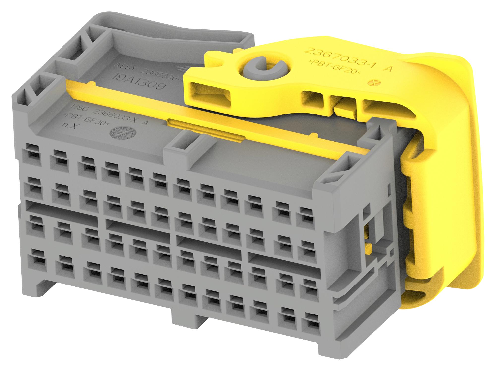 Amp Connectors / Te Connectivity 2366036-2 Conn, Plug Housing, 48Pos, 24V, Pbt+Gf30