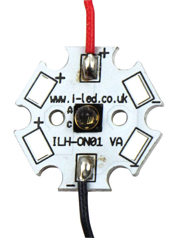 Intelligent Led Solutions Ilh-7M01-Fred-Sc201-Wir200 Ir Led Module, 7 Chip, 755Nm, Star Pcb