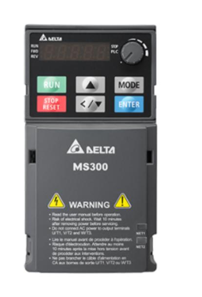 Delta Electronics Vfd4A2Ms43Afsaa Ac Motor Speed Drive, 3-Ph, 1.5Kw, 528V