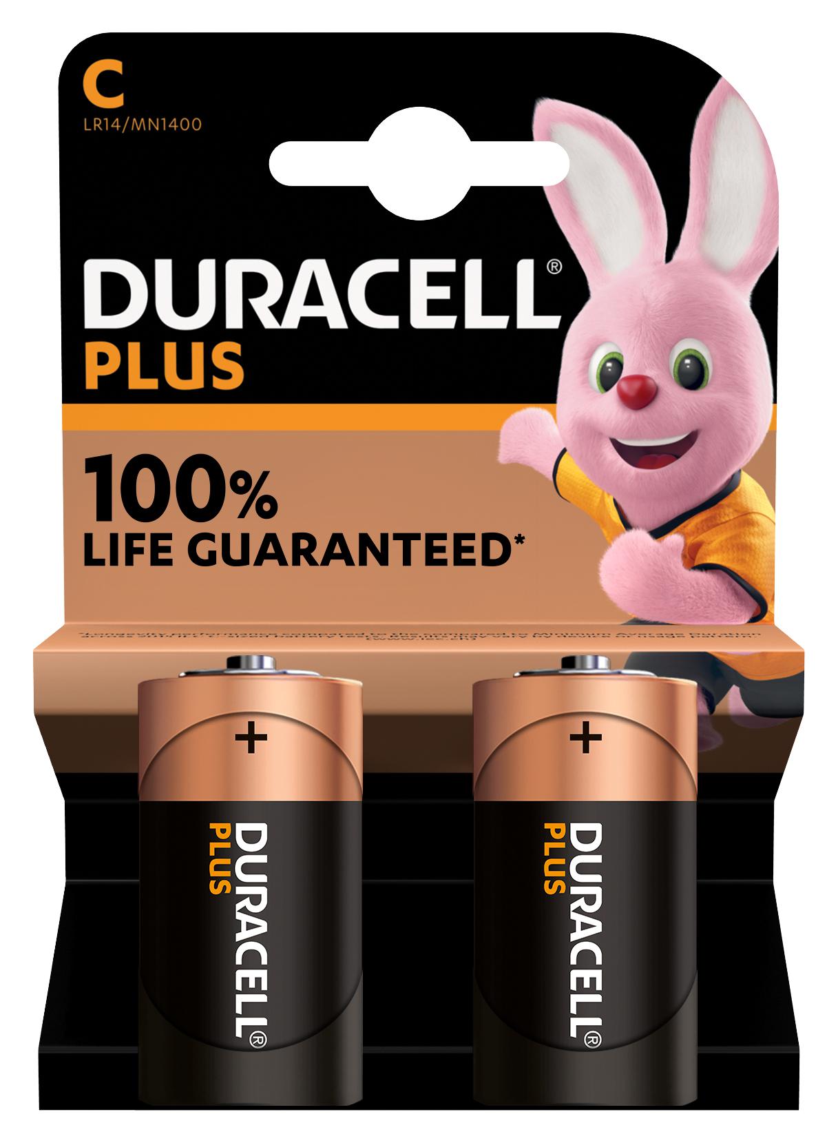 Duracell Mn1400 P2 +/pwr Battery, Alkaline, 1.5V, C