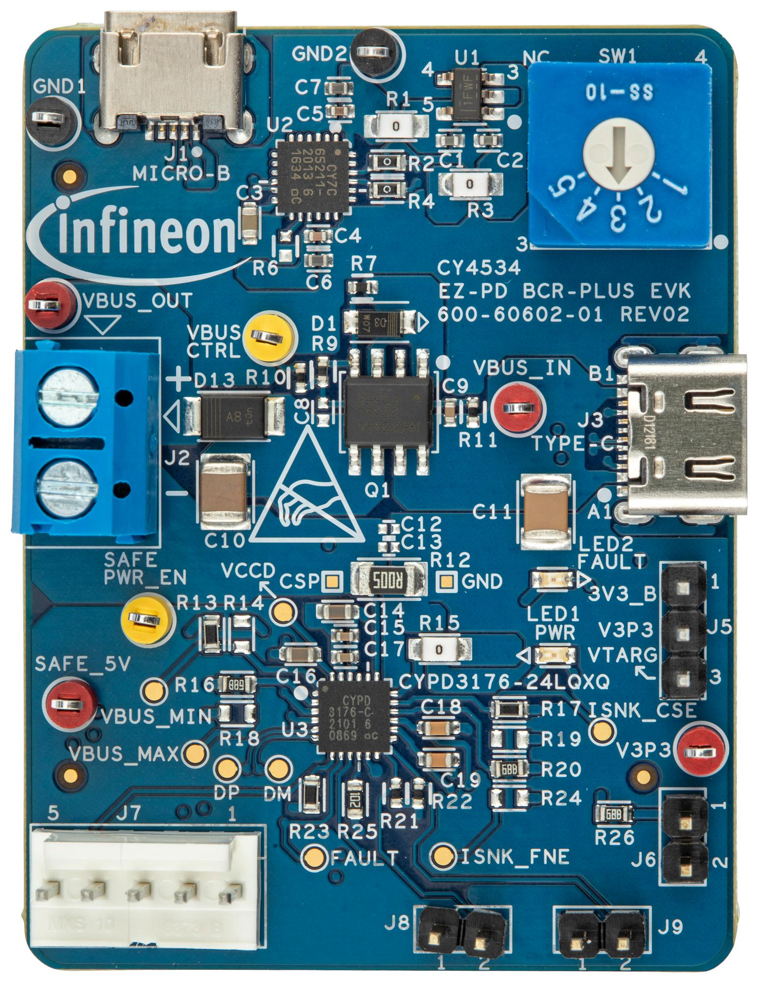 Cypress Infineon Technologies Cy4534 Eval Kit, Usb Type-C Pd Controller