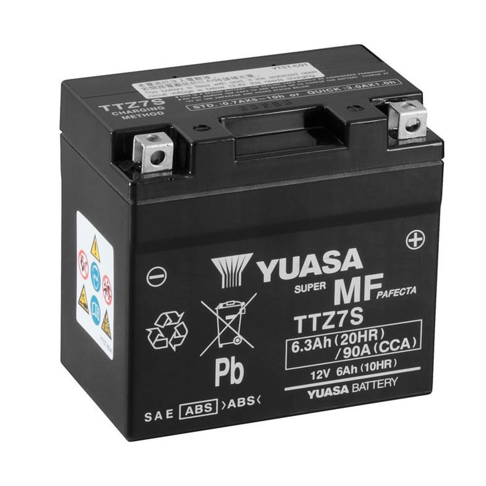 Yuasa TTZ7S (WC) Maintenance free Motorcycle Battery Size