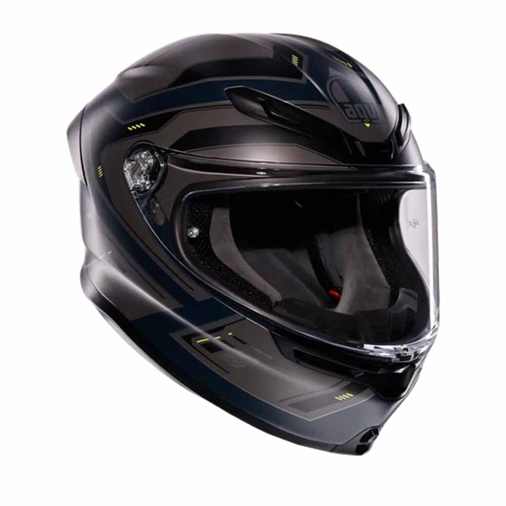 AGV K6 S E2206 Mplk Enhance Matt Grey Yellow Fluo Full Face Helmet Size M