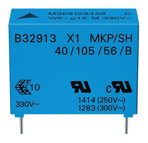 EPCOS B32914A5155M000 Capacitor, 1.5Uf, Class X1, 530V, Rad