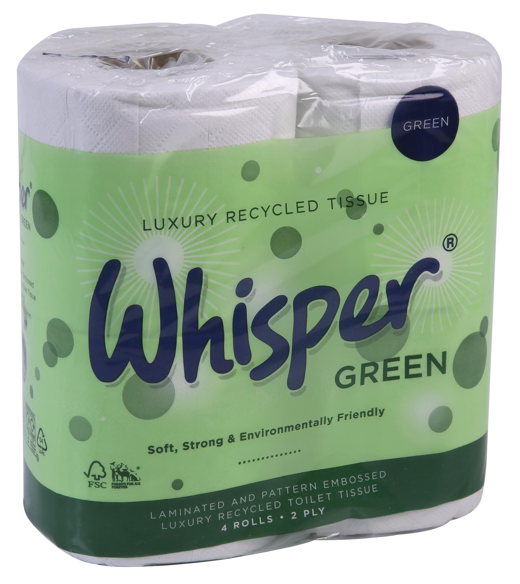 Whisper Wgreen2 -4Pk 2Ply Toilet Roll - 4Pk