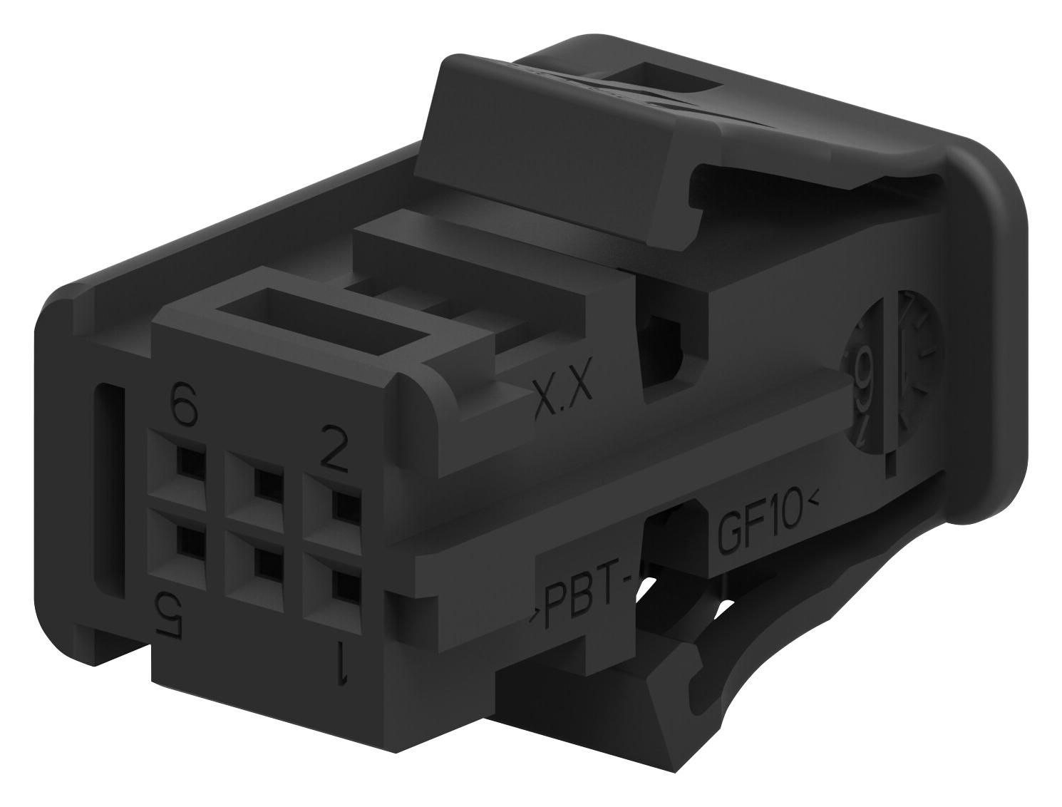 Te Connectivity 2302501-1 Automotive Housing, Rcpt, 6Pos, 3A