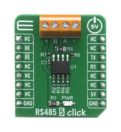 MikroElektronika Mikroe-4156 Click Board, Rs485, Gpio/uart, 5V