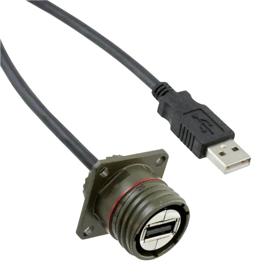Amphenol Pcd Usbftv2Sa2G10A Connector To Connector: Type A Receptacle To Type A Plug