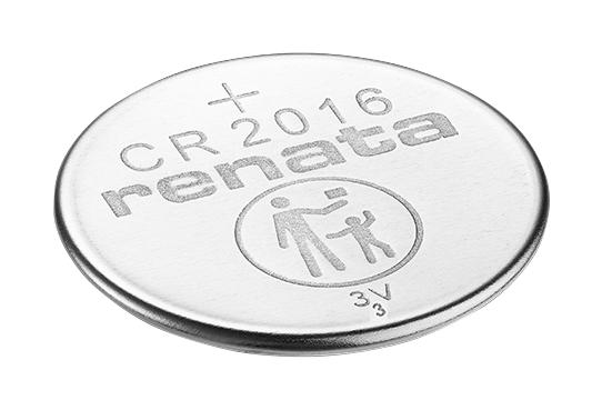 Renata Cr 2016 Mfr (1Bl) Battery, Lithium, 3V, 2016