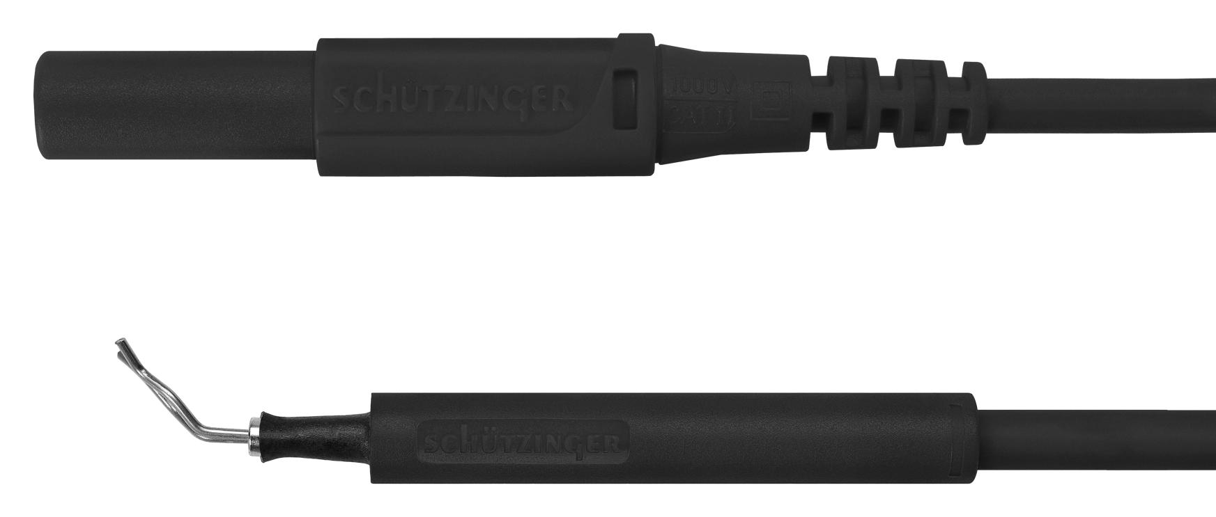 Schutzinger Al 8322 / Zpk / 1 / 100 / Sw Test Lead, 4mm Banana Jack-Test Clip, 1M