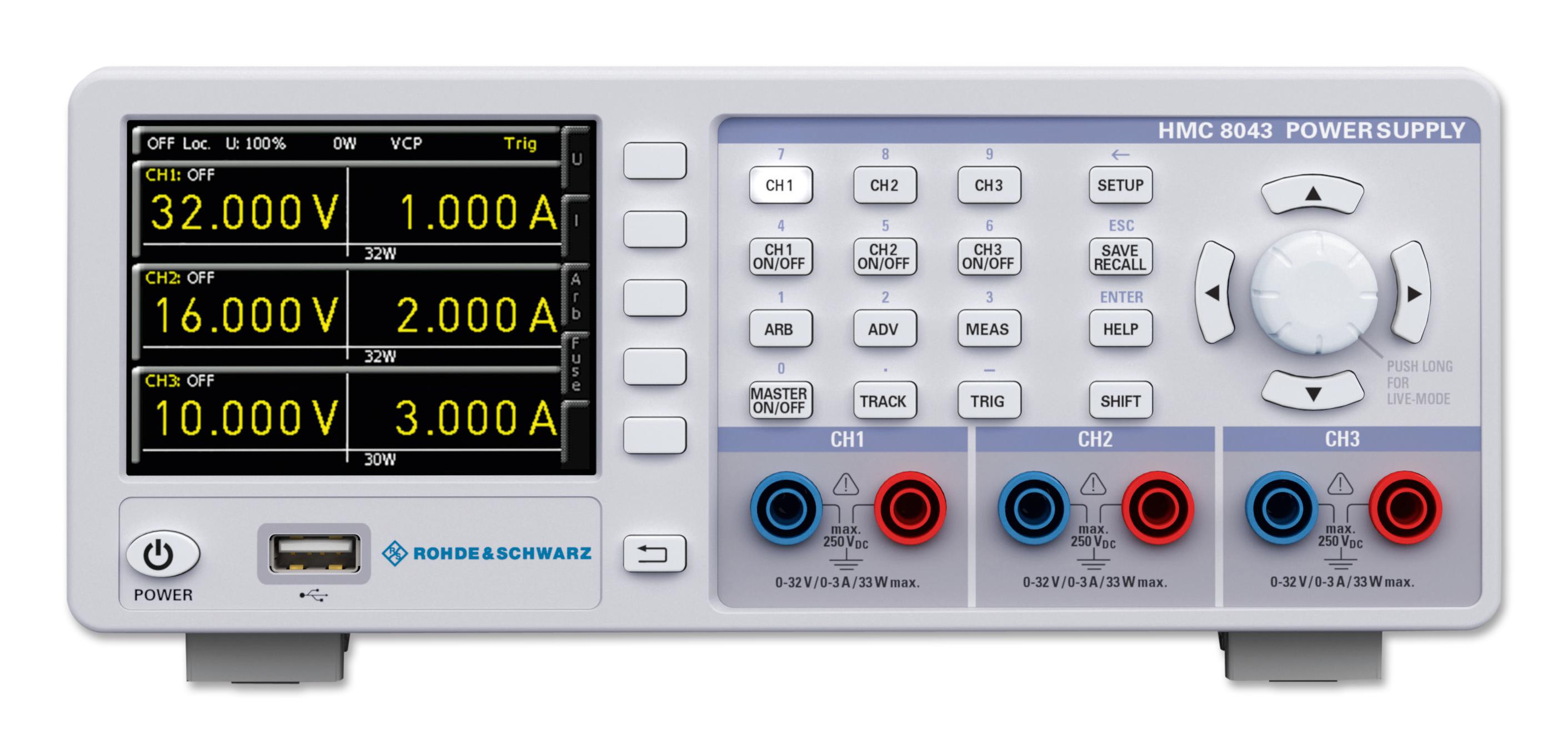 Rohde & Schwarz R&s Hmc8043 Power Supply, 3Ch, 100W, 3A, 32V