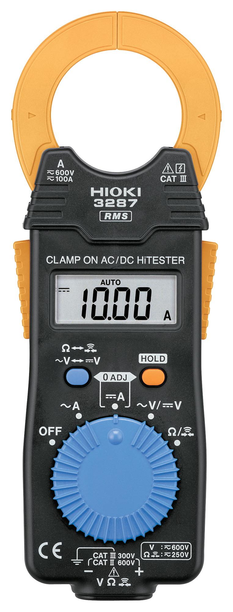 Hioki 3287 Clamp On Ac/dc Hitester, 100A, 600V