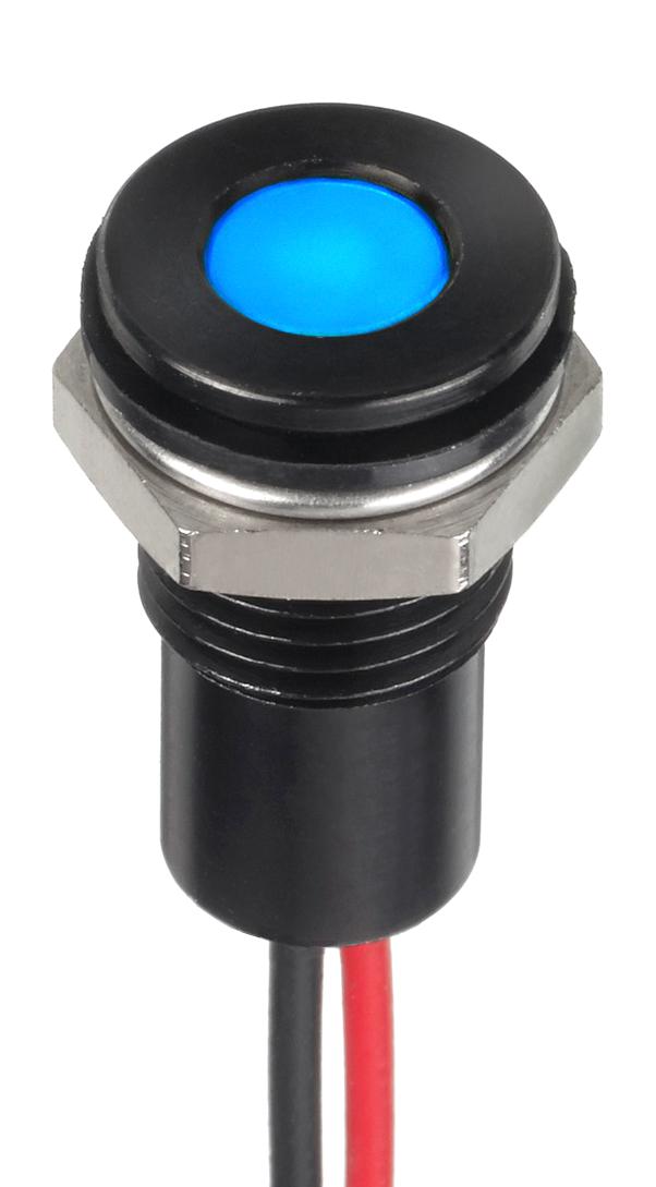 APEM Q6F5Bxxb12E Led Panel Indicator, Blue, 6mm, 12Vdc