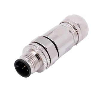 NorComp 858Fa05-203Rau1 Sensor Connector, M12, Rcpt, 5Pos, Cable