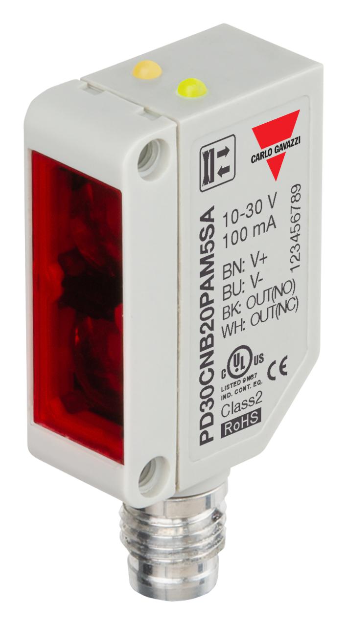 Carlo Gavazzi Pd30Cnb20Pam5Sa Photo Sensor, 200mm, Pnp/spst-No/nc, 30V