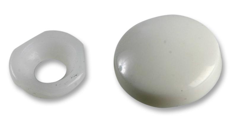 Duratool Pdt0 Plastic Dome Cover Capacitors-White, Pk25