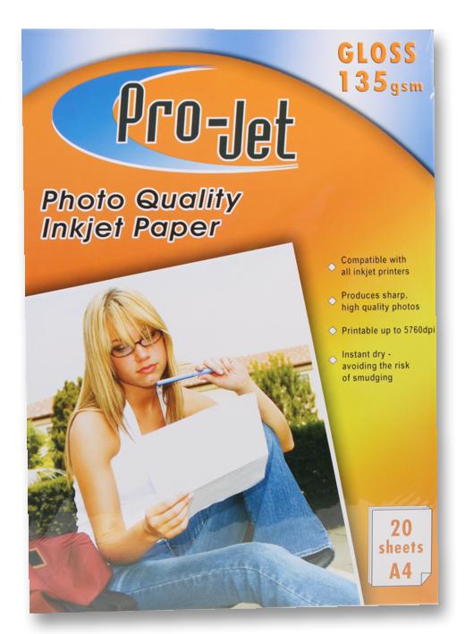 Projet Projet G13520 Paper, Photo, A4, Gloss, 135G, X20, Pk20