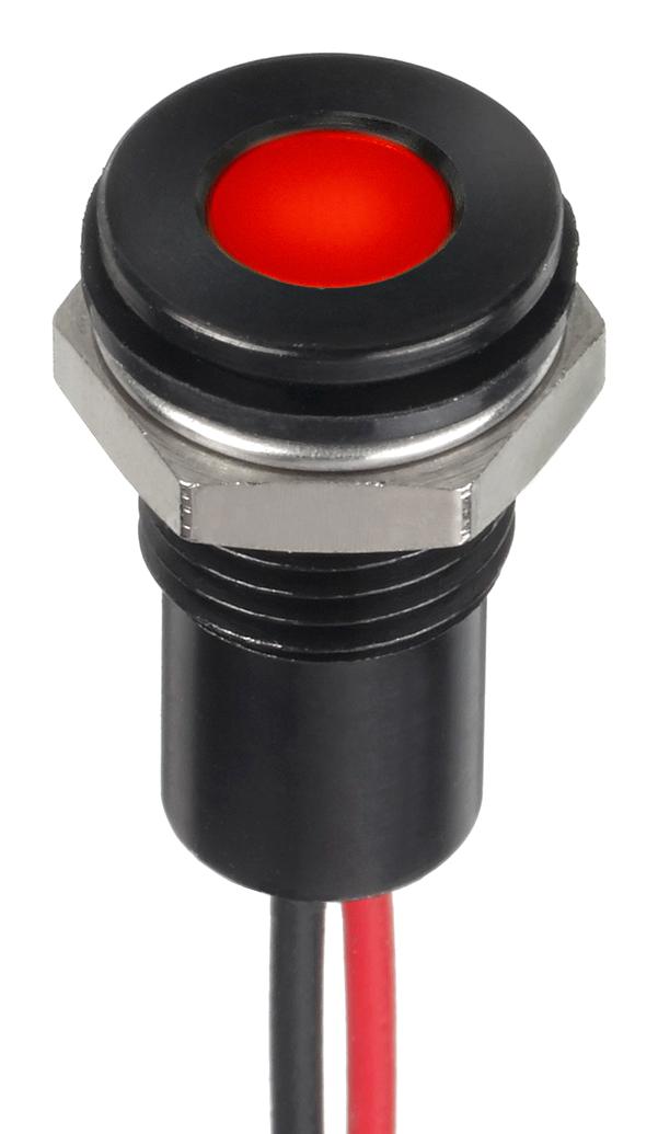 APEM Q8F5Bxxhr110E Led Panel Indicator, Red, 8mm, 110Vac