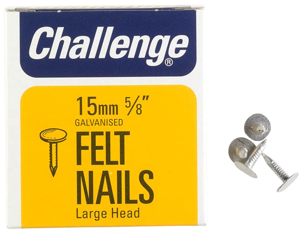 Challenge 12026 Felt Xl Head Clout Nails 15mm (225G)