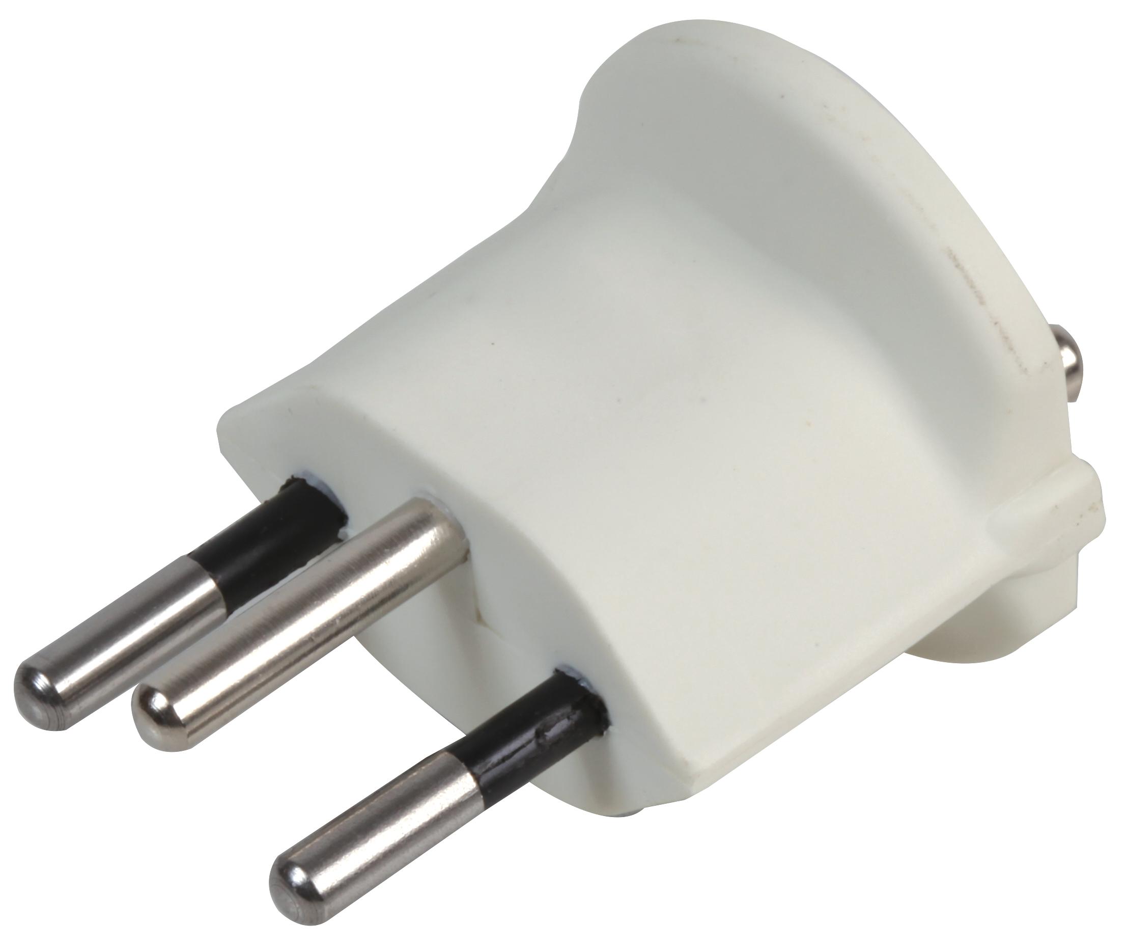 PowerConnectorections Sch3-Wh. White Schuko To Swiss Grounded Cvt Plug